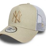 New Era Yankees Cap A-Frame Trucker Stone Beige