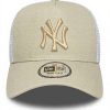 New Era Yankees Cap A-Frame Trucker Stone Beige