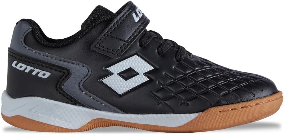 Lotto Sneaker für Kinder in Schwarz-Dunkelgrau auf einem Spielplatz