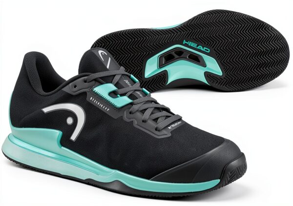 HEAD Tennisschuhe Herren Leicht Atmungsaktiv Schwarz Türkis-4