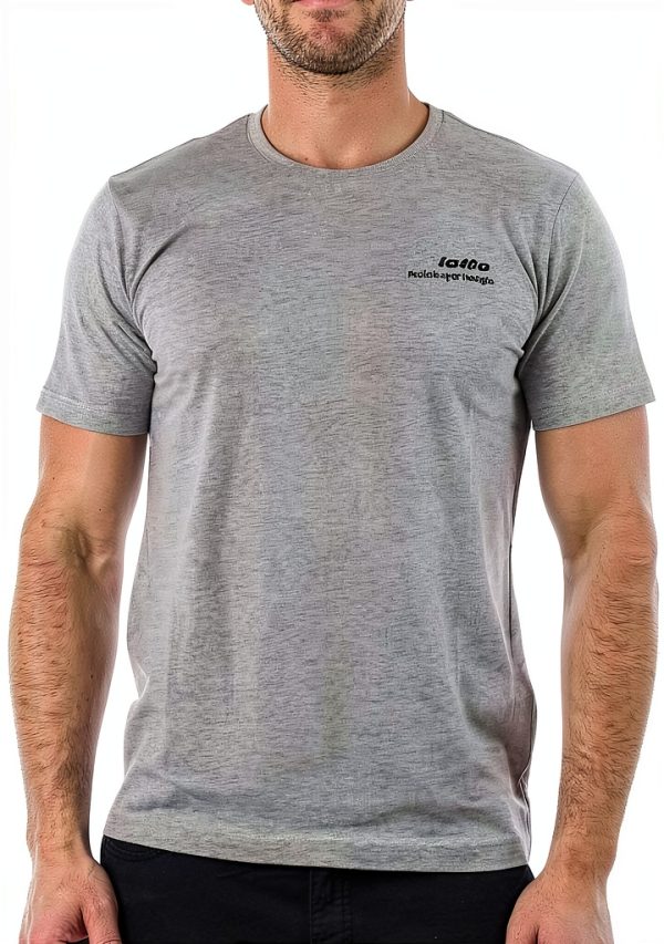 Lotto Sport T-Shirt Herren Baumwolle Shaped Fit Grau
