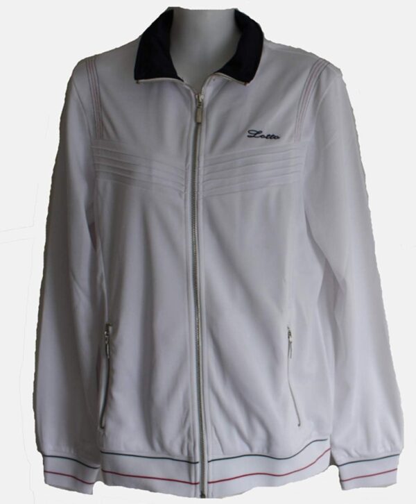 Lotto Damen Sportshirt Weiß Blau Poly Tricot Tailiert-0