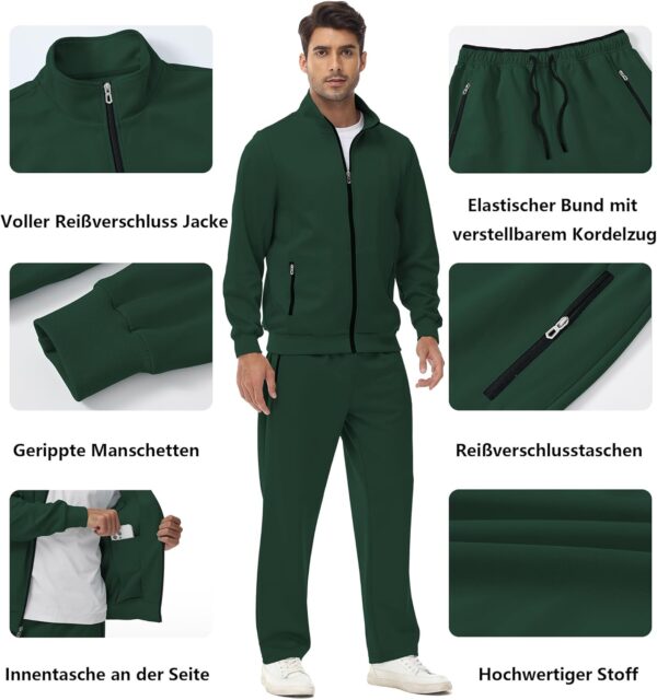 Trainingsanzug Herren Polyester Bequem Atmungsaktiv-6