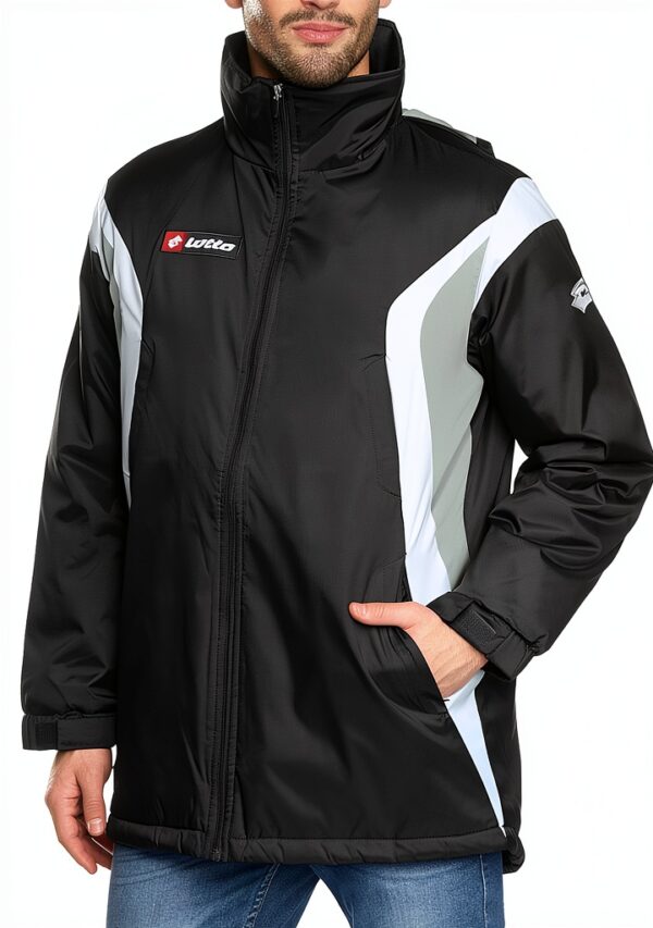 Lotto Sport Herrenjacke Polyamid Nylon Schwarz Weiß-1