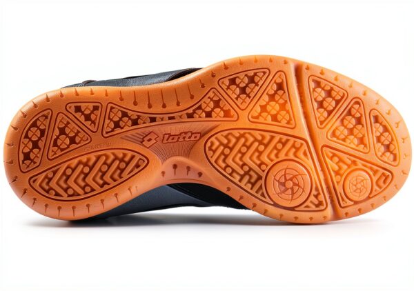 Lotto Futsalschuhe Kunstleder Hallenfußball Jungen Schwarz-1