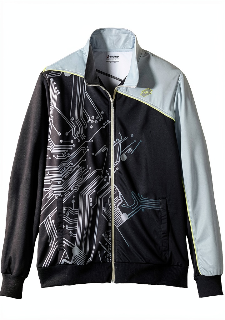 Lotto Sport Sweatshirt in Black/Put Gry auf einem Mann