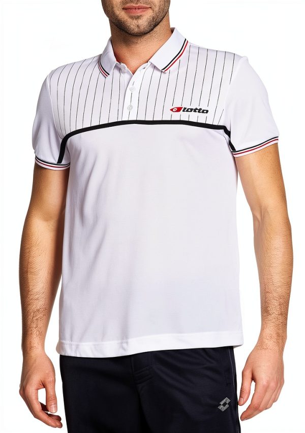 Lotto Sport Herren Polo Short Sleeve Range Stripe Polyester
