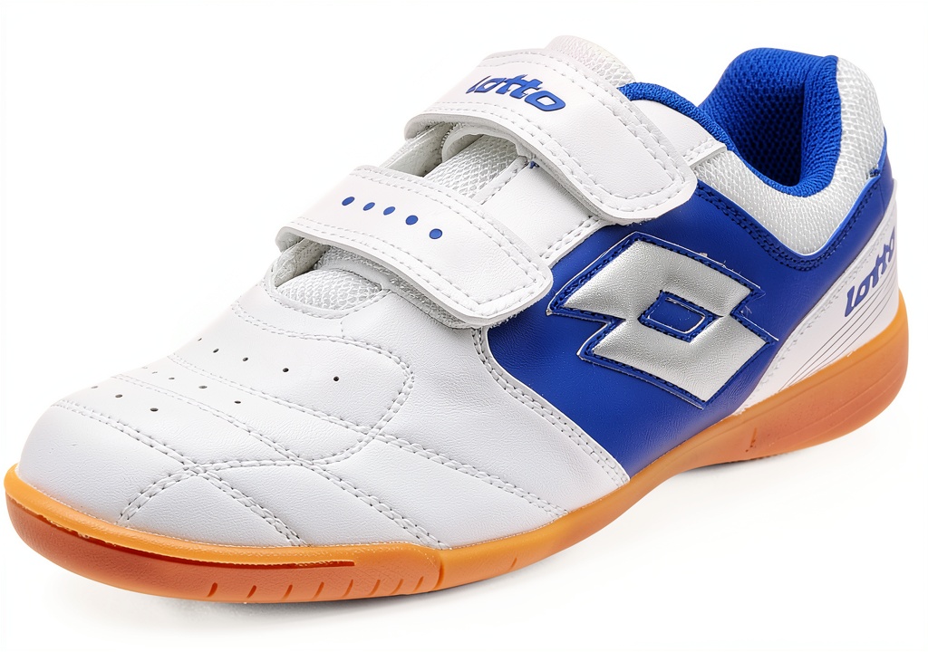 Lotto Sportschuhe für Kinder in Weiß und Blau von der Seite