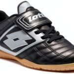 Lotto Futsalschuhe Kunstleder Hallenfußball Jungen Schwarz-0