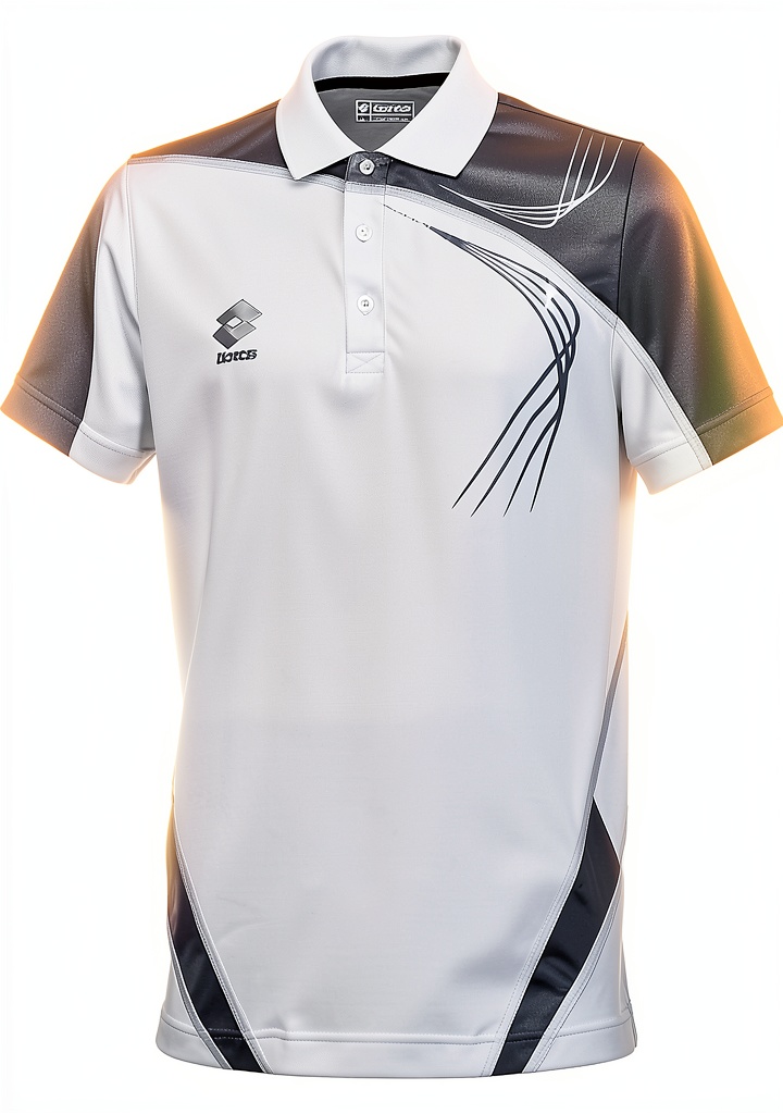 Lotto Polo Shock Herren in Weiß/Hellgrau von vorne