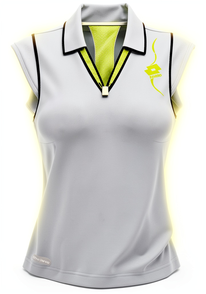 Lotto Damen Poloshirt Elegy in Weiß/Hellgrün von vorne