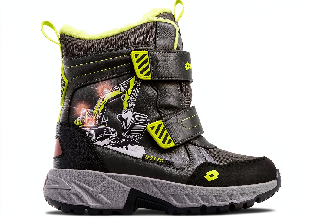 Lotto Kinderstiefel mit blinkenden LEDs im Outdoor-Einsatz