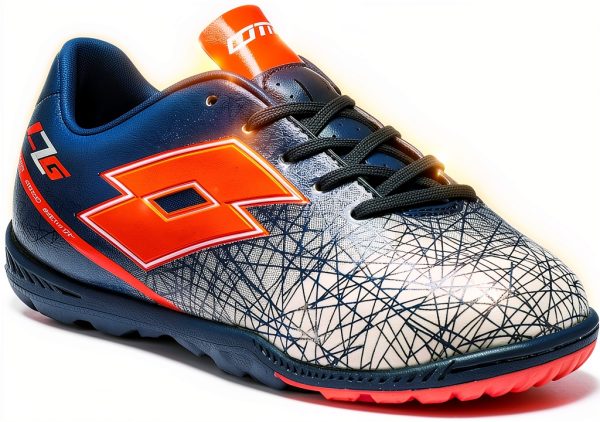 Lotto Unisex Fußballschuhe Synthetik Schnürung Blau Rot