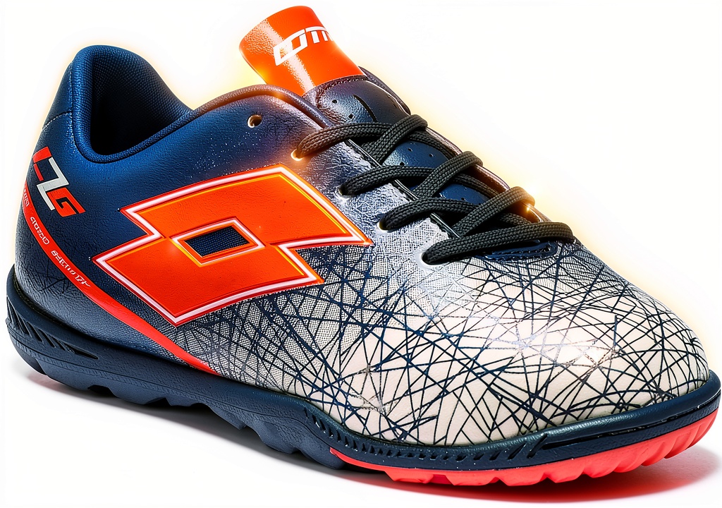 Lotto Unisex Fußballschuhe in Blau Rot auf Kunstrasen