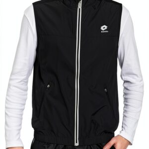 Lotto Sport Herrenjacke microft ciré leicht tailiert Schwarz-0
