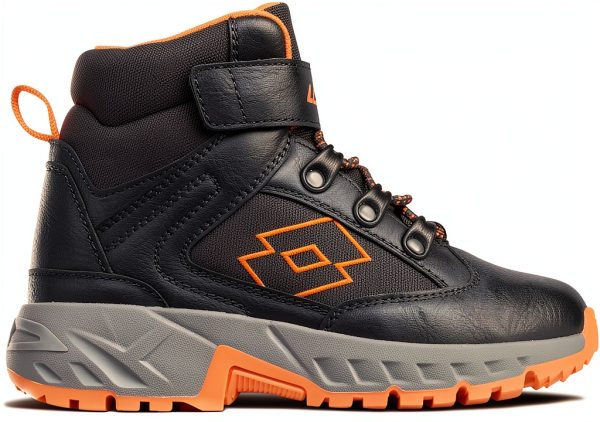 Lotto Kinder Woodlark Mid K Unisex Wanderschuhe Navy Orange