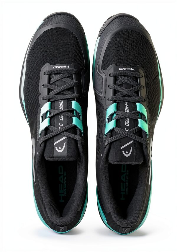 HEAD Tennisschuhe Herren Leicht Atmungsaktiv Schwarz Türkis-3