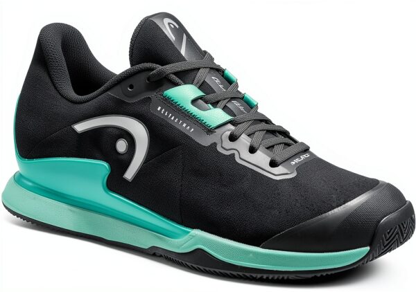 HEAD Tennisschuhe Herren Leicht Atmungsaktiv Schwarz Türkis-0