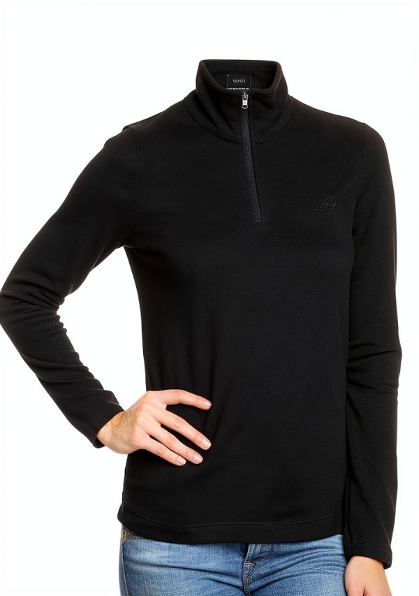 Lotto Sport Damen Sweatshirt Denise Pile Schwarz Micro