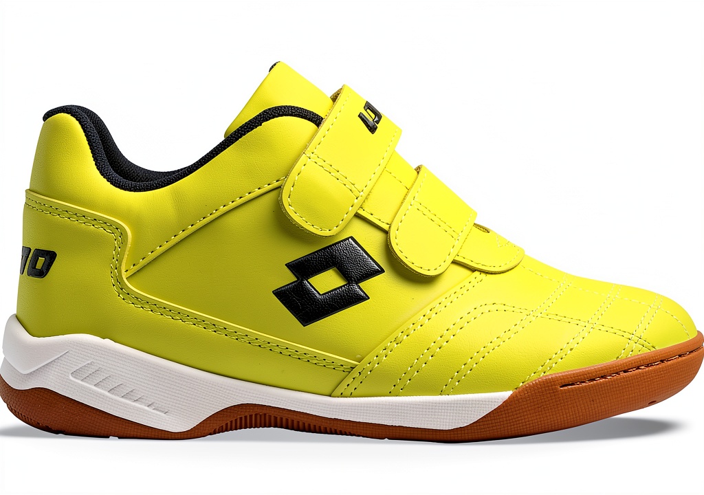 Lotto Sportschuh für Kinder in Schwarz-Gelb auf Sportboden