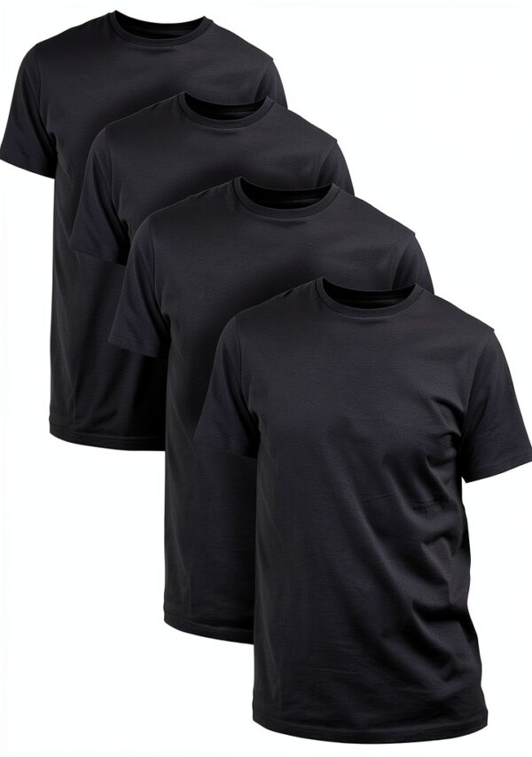 Basic Treasure Herren T-Shirt Baumwolle Vorteilspack Schwarz-0