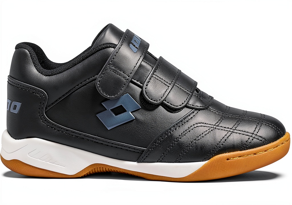 Lotto Sneaker in Schwarz-Gelb auf einem Spielplatz