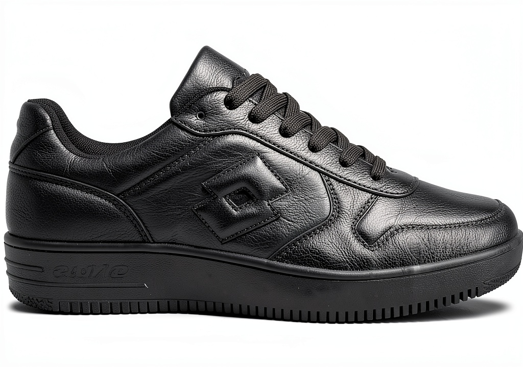 Lotto Lowcut Sneaker in Schwarz im urbanen Umfeld
