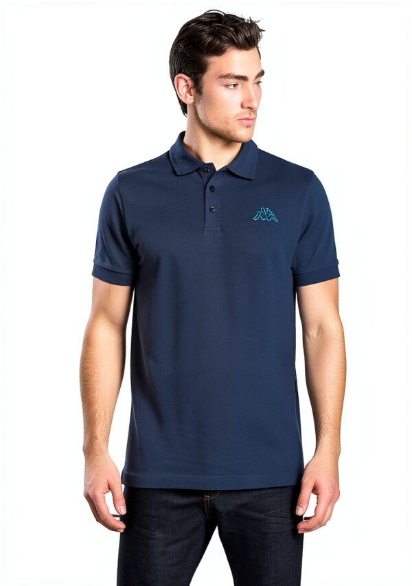 Kappa Herren Poloshirt 2er Set Blau Größe L-XXL – Baumwolle Pique-2