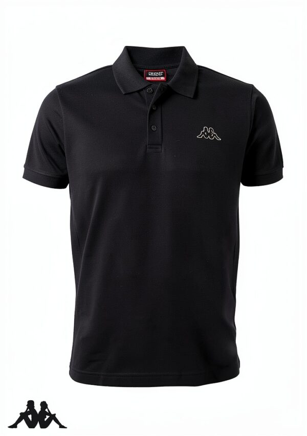 Kappa Herren Poloshirt 2er Set Baumwolle Fit – Weiß Blau Schwarz-3