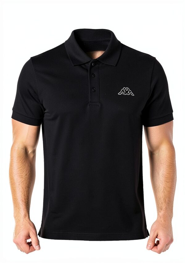 Kappa Herren Poloshirt 2er Set Baumwolle Fit – Weiß Blau Schwarz-1