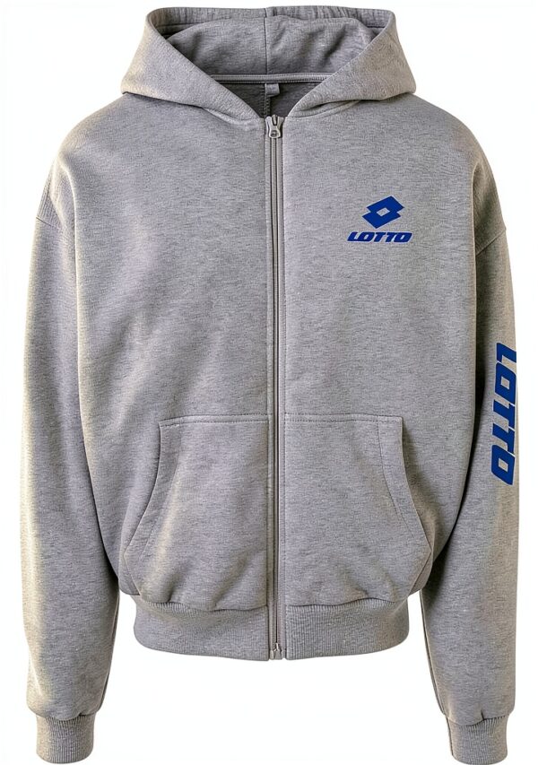 Lotto Kapuzenpullover Herren MELL GREY Größe S reine Baumwolle warm-0