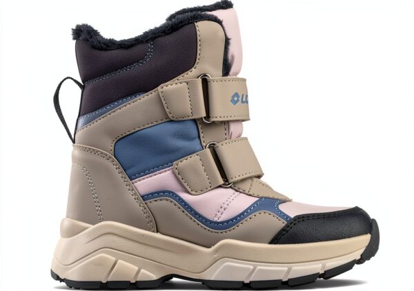 Lotto Kinder Trekkingstiefel Unisex Grau Midblue Wasserdicht-5