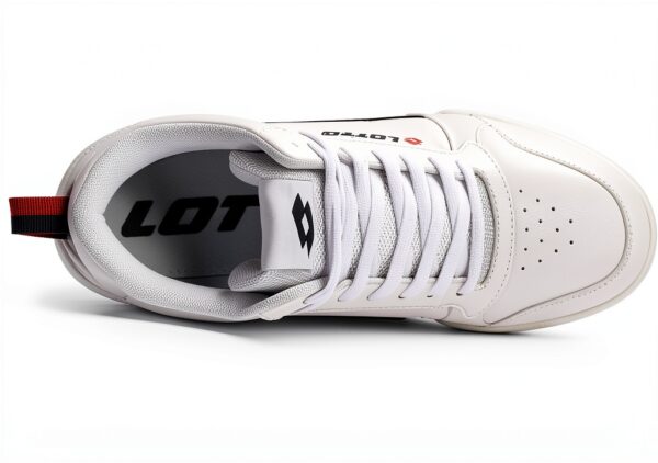 Lotto Mid-Cut Sneaker Weiß Rot Damen Komfort Mesh Größe 37 EU-4