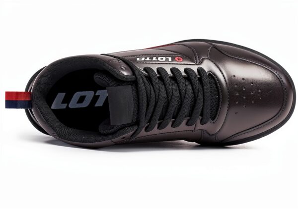 Lotto Mid-Cut Sneaker Weiß-Rot, Mesh-Zunge, gepolsterte Schaftkante-4