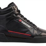 Lotto Mid-Cut Sneaker Weiß-Rot, Mesh-Zunge, gepolsterte Schaftkante-0