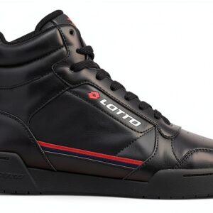 Lotto Mid-Cut Sneaker Weiß-Rot, Mesh-Zunge, gepolsterte Schaftkante-0
