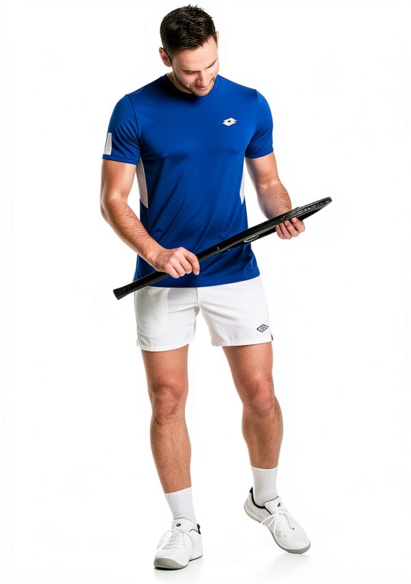 Lotto Herren Tennis-Shorts All Black Größe S Elastischer Bund-1