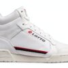 Lotto Mid-Cut Sneaker Weiß Rot Damen Komfort Mesh Größe 37 EU-0