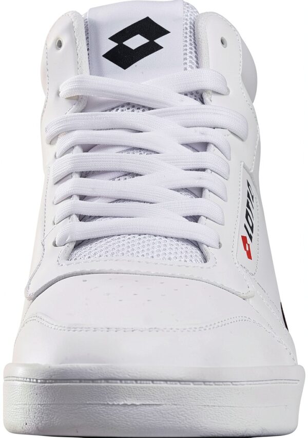 Lotto Mid-Cut Sneaker Weiß Rot Damen Komfort Mesh Größe 37 EU-1