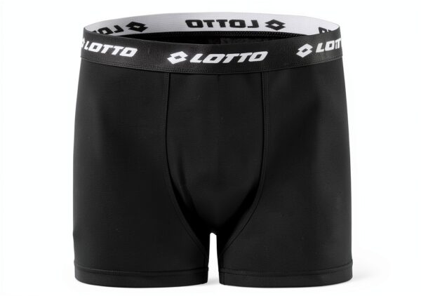 Lotto Boxershorts Herren 3er Pack Retro, Caviar und Weiß, Regular Fit-1