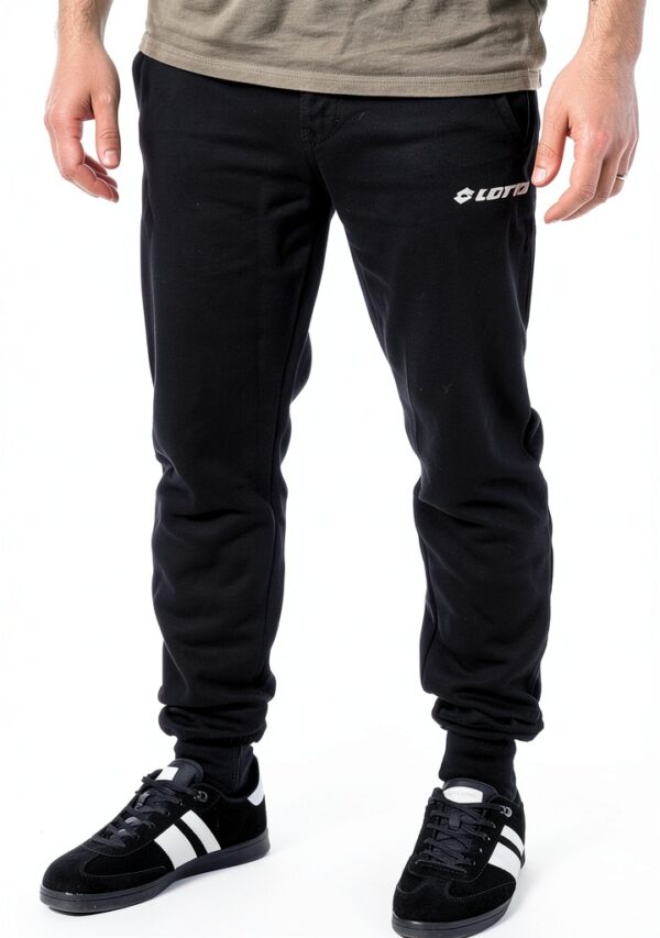 Lotto Herren-Jogginghose Schwarz LT1106 Baumwoll-Trainingshose-0