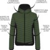 Lotto Winter-Daunenjacke für Herren, gesteppt, 110 g, 4 Jahreszeiten, gefüttert, Winterjacke-2