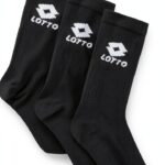 Lotto Unisex Socken 3er Pack – Caviar & Weiß, hoher Tragekomfort-0