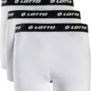 Lotto 1124030 Herren Boxershorts 3er Pack Baumwollmix Caviar und Weiß-2