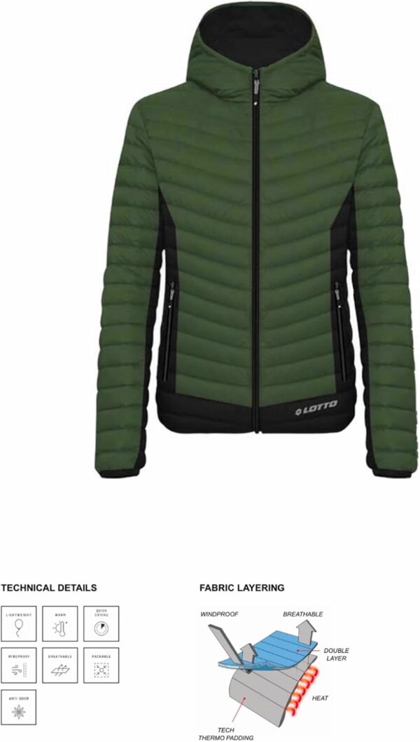 Lotto Winter-Daunenjacke für Herren, gesteppt, 110 g, 4 Jahreszeiten, gefüttert, Winterjacke-1