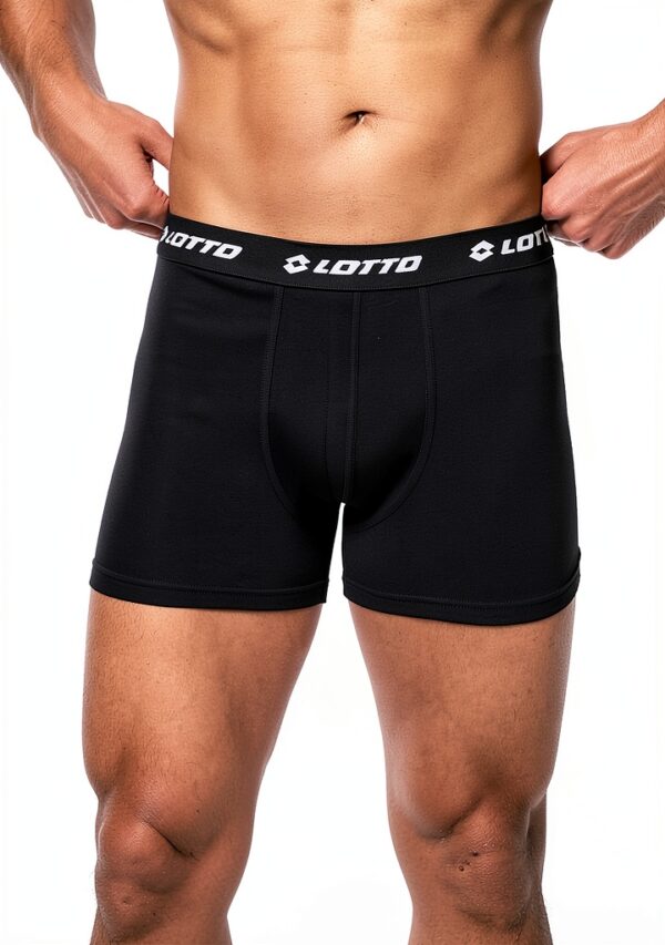 Lotto Boxershorts Herren 3er Pack Retro, Caviar und Weiß, Regular Fit-3