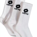 Lotto Unisex Socken 3er Pack – Caviar & Weiß, hoher Tragekomfort-0