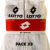 Lotto x8 Herren Socken weiß - Sportsocken für Tennis und Running-2