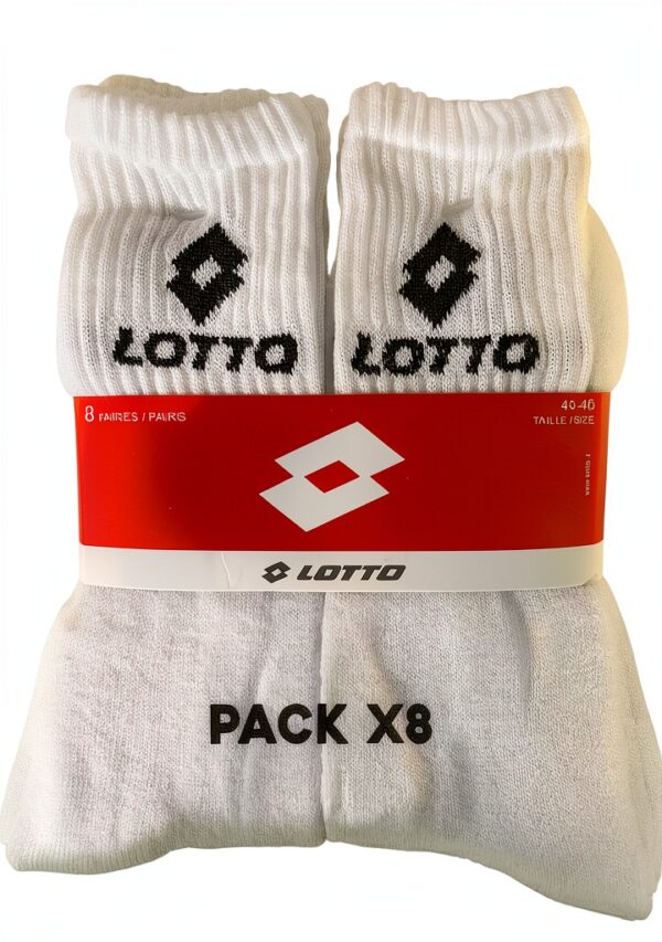 Lotto x8 Herren Socken weiß - Sportsocken für Tennis und Running-2