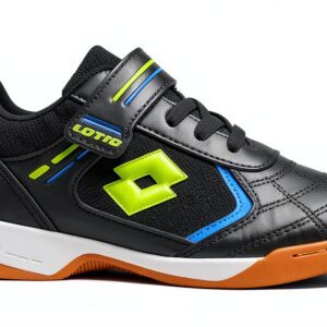Lotto Unisex Kinder Soccera T Kids Sneaker Black Lime Größe 39-40 EU-0